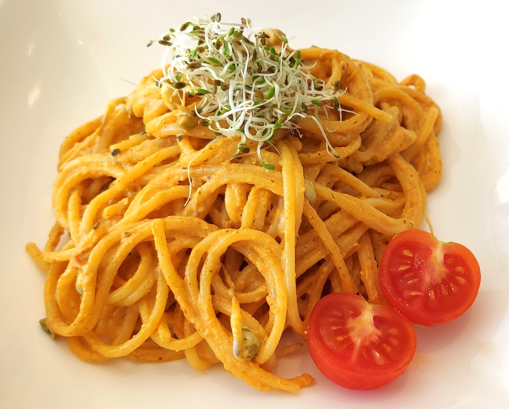 Paprika-Mandel-Pasta | austrian-foodie.at
